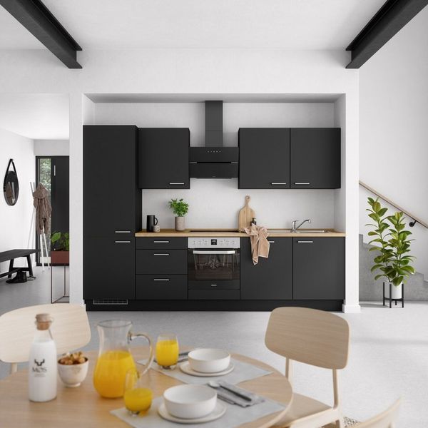 nobilia® Küchenzeile "Touch II", NEU: individuell anpassbar mit gratis Profi-Beratung, vormontiert, Breite 300 cm, Ausrichtung wählbar, wahlw. mit E-Geräten