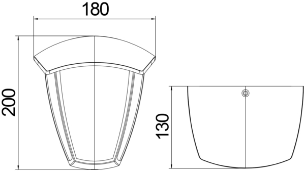 LED Außenwandleuchte Halbschale im Landhausstil Weiß, Höhe 20cm Bild 8