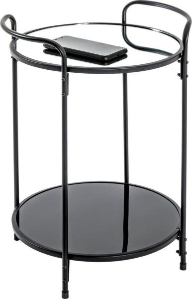 HAKU Möbel Beistelltisch - schwarz-lackiert - H. 50cm - HAKU-22556