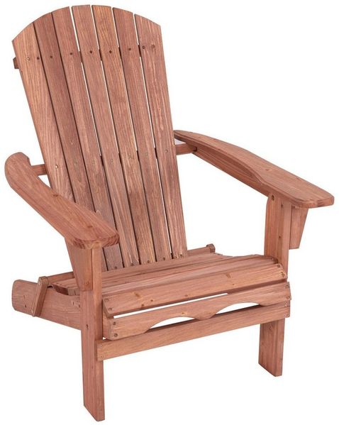 COSTWAY Gartenstuhl (1 St), Adirondack Stuhl klappbar, aus Holz