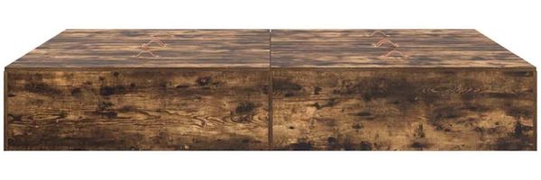 vidaXL Aufbewahrungsbettgestell Geräucherte Eiche 140 x 190 cm 3335433 Bild 7