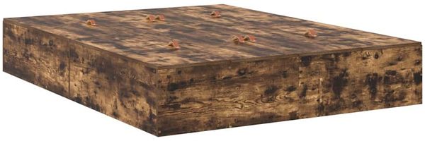 vidaXL Aufbewahrungsbettgestell Geräucherte Eiche 140 x 190 cm 3335433 Bild 8