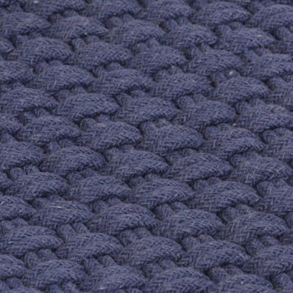 vidaXL Teppich Rechteckig Marineblau 120x180 cm Baumwolle 345126 Bild 2