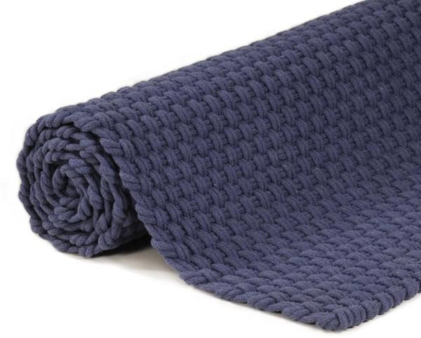 vidaXL Teppich Rechteckig Marineblau 120x180 cm Baumwolle 345126 Bild 4