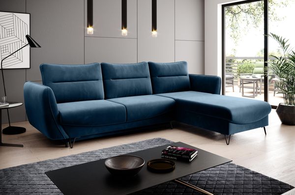 Wohnideebilder Silva Dunkelblau Couchgarnitur CO-SIL-RT-40LU