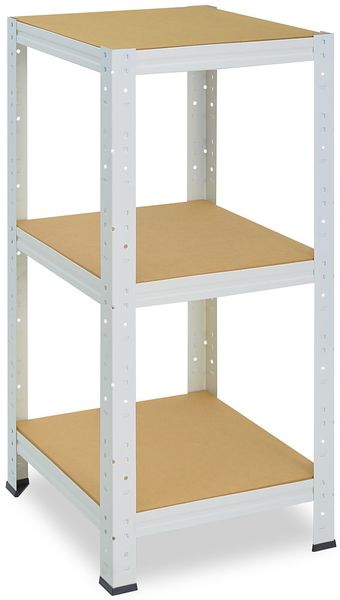 shelfplaza HOME 90x45x45 cm Schwerlastregal in weiß mit 3 Böden und 175 kg Traglast pro Boden