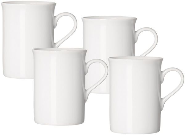 Ritzenhoff & Breker Becher Bianco, 4-tlg, Porzellan, Kaffeebecher, je 300 ml