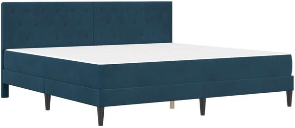 vidaXL Bettgestell mit Matratze mit Kopfteil Blau 180 x 200 cm Samt 3415071 Bild 3