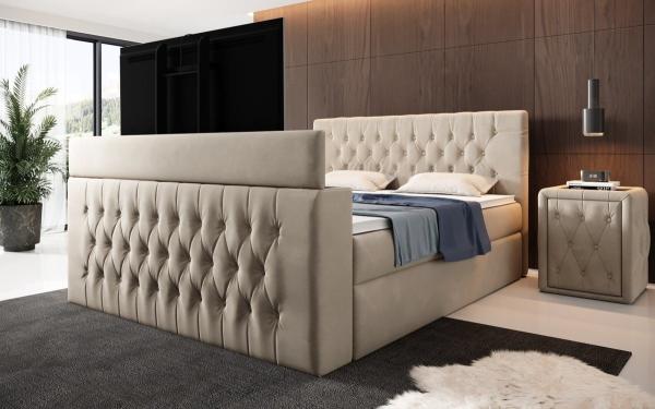 Luxusbetten24 Boxspringbett Velano, mit TV Lift und Stauraum Bild 5