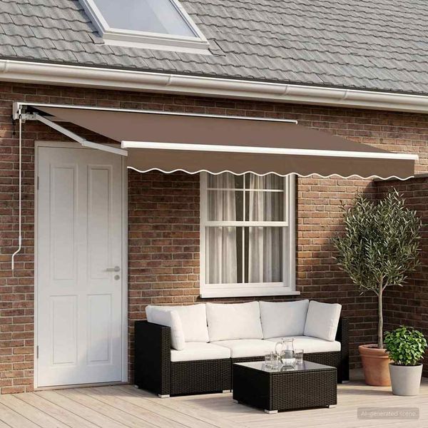 vidaXL Elektrische ausziehbare Markise Taupe 4,5x3,5 m 3426305
