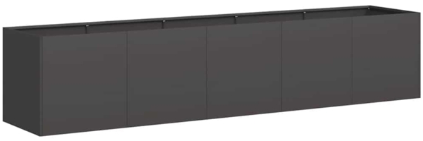 vidaXL Pflanzgefäß Schwarz 200 x 40 x 40 cm Kaltgewalzter Stahl 860682