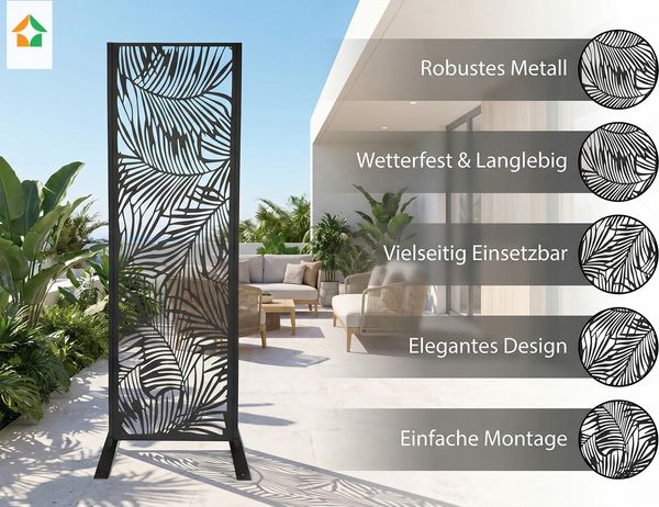 Dekorative Metallpaneel Metallsichtschutzwand - Flieder