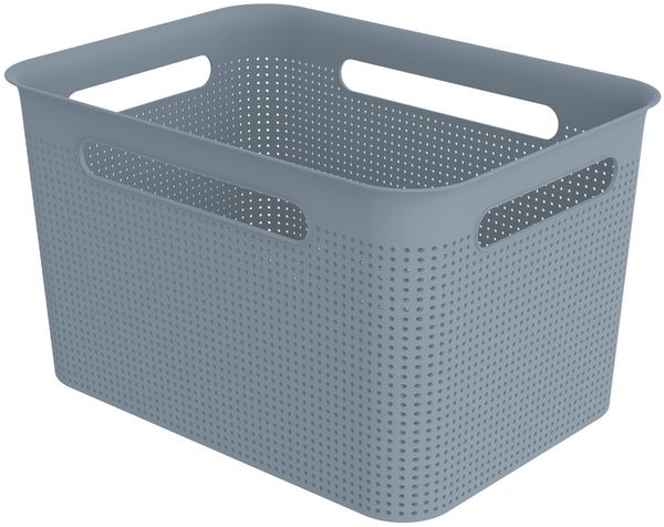 Rotho Wäschekorb Brisen 16 L misty blau