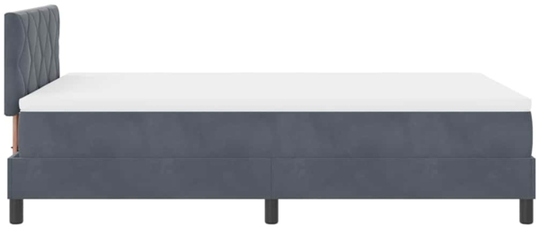 vidaXL LED Boxspringbett mit Matratze Dunkelgrau 120 x 200 cm Samt 3342711 Bild 7