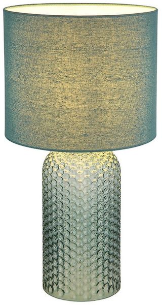 GLOBO LIGHTING Schreibtischlampe, Leuchtmittel inklusive, Warmweiß, Tischleuchte Tischlampe Nachttischleuchte blassgrün Glas LED