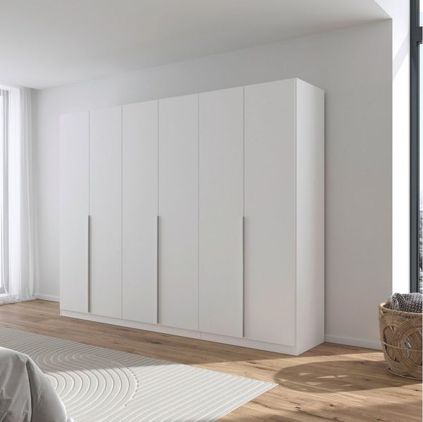 rauch Drehtürenschrank Kleiderschrank Schrank Garderobe AGORDO mit Dekor- oder Hochglanzfront (in zwei Griff-Farben) durchdachte Innenausstattung, in 6 Breiten und 2 Höhen MADE IN GERMANY