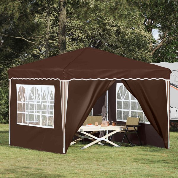 vidaXL Pop-up Partyzelt Braun 288 x 288 x 245 cm Oxford-Stoff 42019775