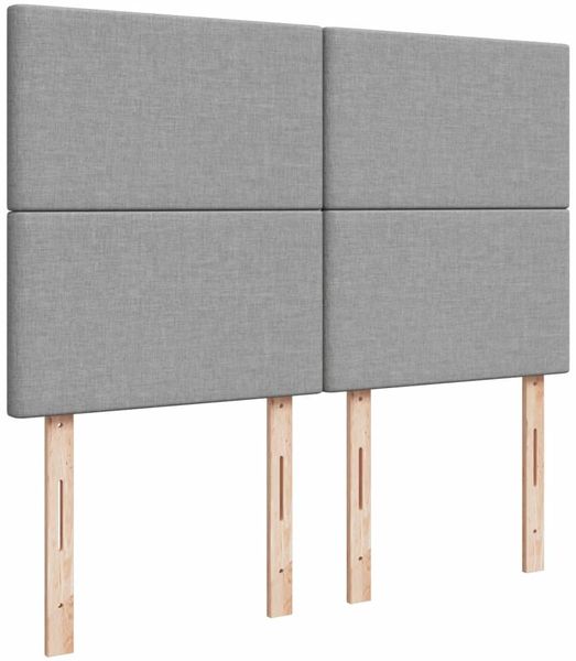 vidaXL Boxspringbett mit Matratze Hellgrau 140x190 cm Stoff 3292776 Bild 9