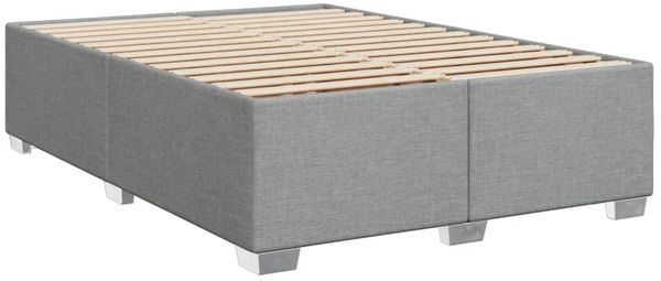 vidaXL Boxspringbett mit Matratze Hellgrau 140x190 cm Stoff 3292776 Bild 10