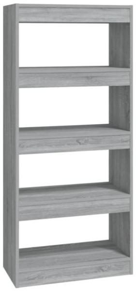 vidaXL Bücherregal/Raumteiler Grau Sonoma 60 x 30 x 135 cm Holzwerkstoff 813606