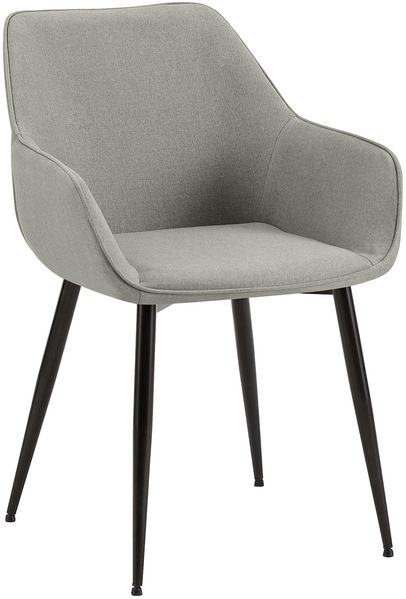 Esszimmerstuhl HORID - Stoff Hellgrau 52x63x82 cm | Essstühle Esszimmerstühle Küchenstühle Wohnzimmerstühle