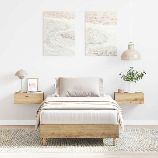 vidaXL Bettgestell ohne Matratze Artisan-Eiche 90x190cm Holzwerkstoff 861092