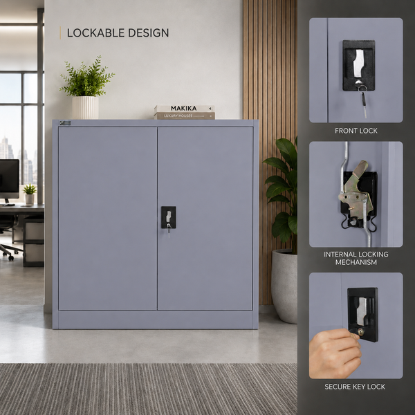 Makika Aktenschrank / Büroschrank abschließbar 40x90x90cm in Anthrazit