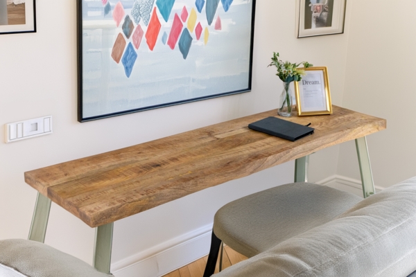 Tischplatte Baumkante Mango massiv 140 x 40 cm CURTIS 137602735 Bild 6