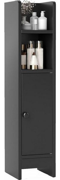 KOMFOTTEU Badregal Badezimmerschrank, Badschrank mit 3-stufig verstellbarem Regal
