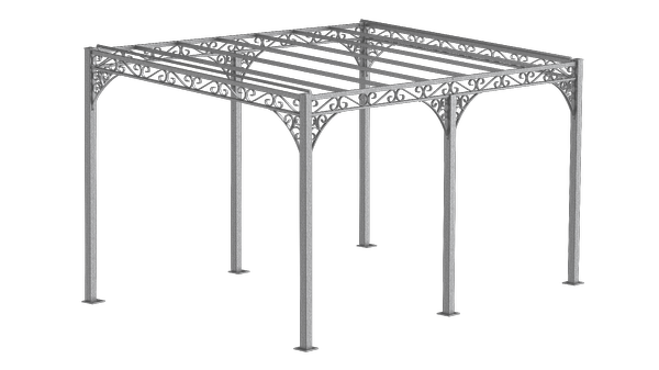 ELEO Pergola freistehend rechteckig Sardegna 4 x 3 m feuerverzinkt