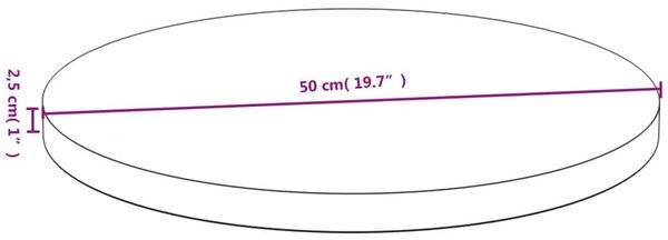 vidaXL Tischplatte Ø50x2,5 cm Bambus 352680 Bild 4