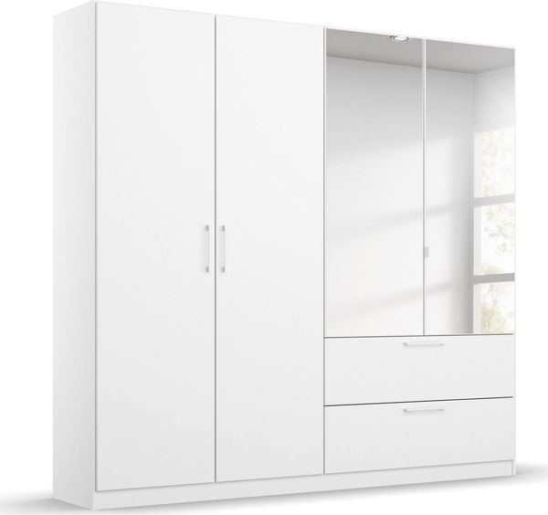OTTO home Drehtürenschrank Kleiderschrank Schrank Garderobe Wäscheschrank CHALLENGER (Breiten 181/226 cm, Höhen 197/210 cm) mit Spiegeltüren und geräumigen Schubladen MADE IN GERMANY