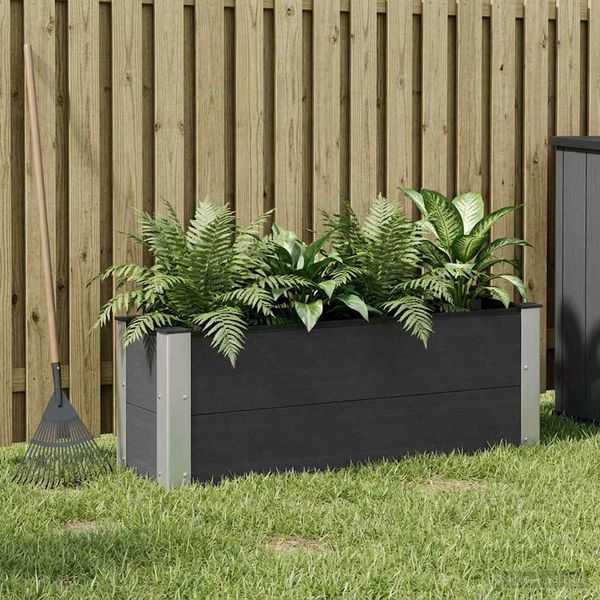 vidaXL Hochbeet Schwarz 100 x 30 x 36 cm 42039034