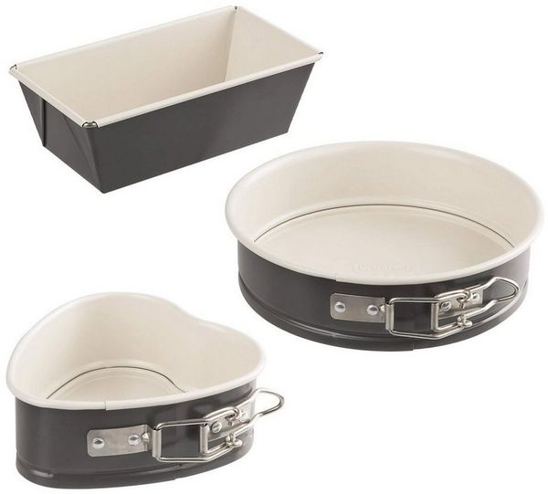 3er Mini Backformen Set Springform Kastenform Herzform Exclusive Dr. Oetker 4535