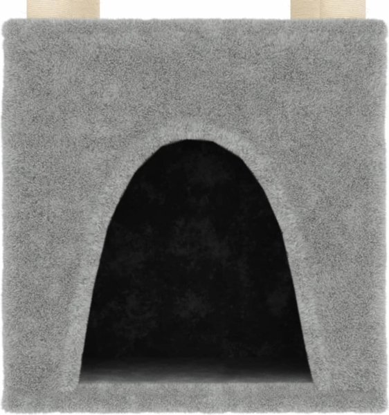 vidaXL Kratzbaum mit Sisal-Kratzsäulen Hellgrau 147 cm 171781 Bild 5