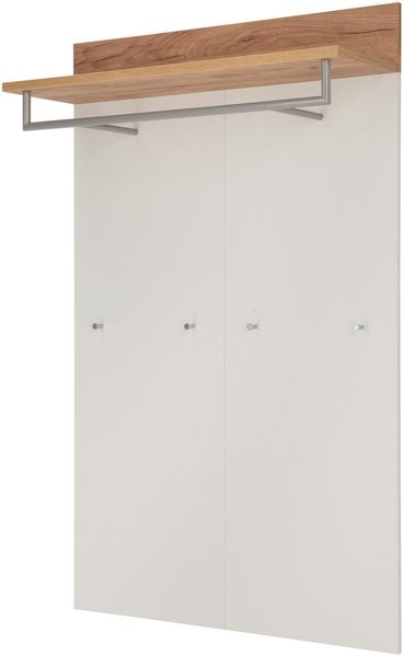 Garderobenpaneel >M-407< (BxHxT: 96x147x29 cm) in weiss | braun