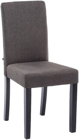 Esszimmerstuhl DALAN - Stoff Dunkelgrau 41x47x91 cm Schwarz | Essstühle Esszimmerstühle Küchenstühle Wohnzimmerstühle