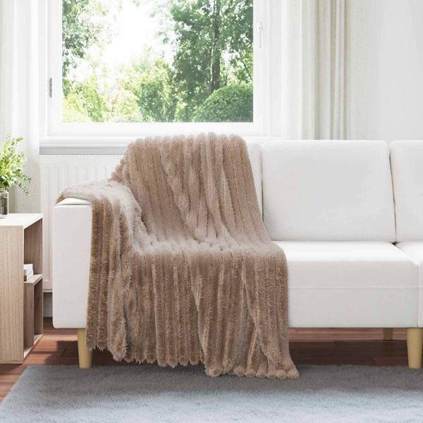 vidaXL Überwurfdecke Kamel 150 x 130 cm Fleece 42016825