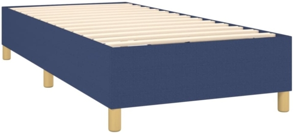 vidaXL Boxspringbett mit Matratze Blau 90x190 cm Stoff 3131799 Bild 4