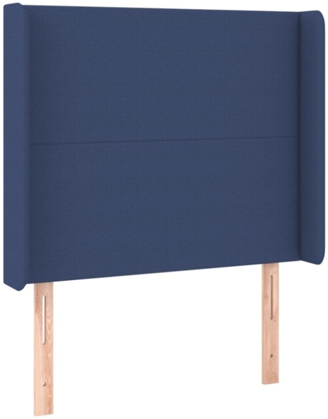 vidaXL Boxspringbett mit Matratze Blau 90x190 cm Stoff 3131799 Bild 7