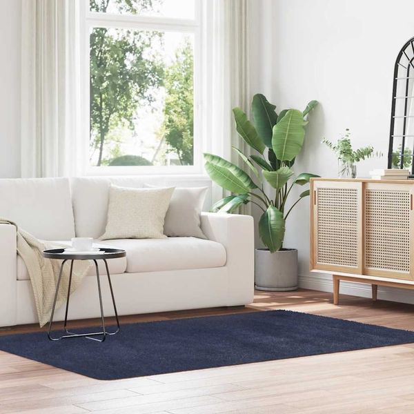vidaXL Teppich Shaggy Hochflor NAVARRA Marineblau 130x200 cm Polyester 4102835