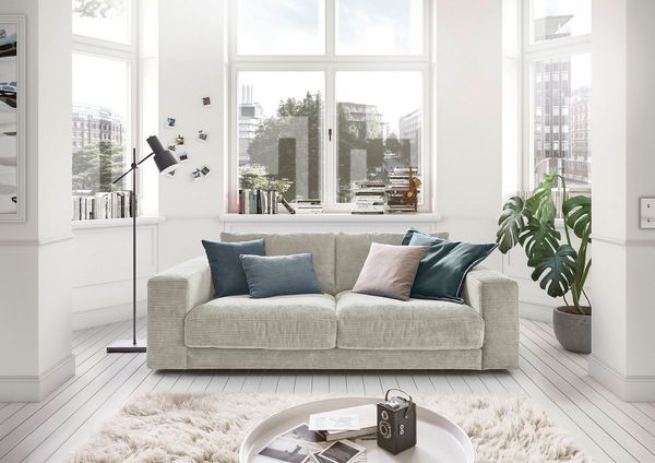 3C Candy 2-Sitzer Enisa softig und legeres Big-Sofa, bequem und komfortabel, Zeitloses und stylisches Loungemöbel, in Breitcord