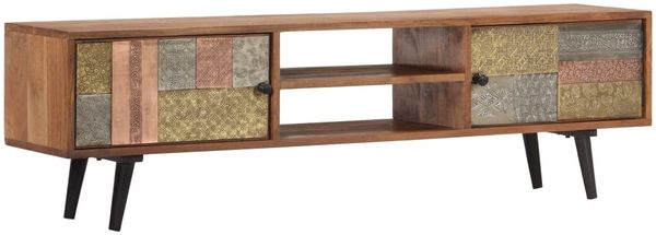 TV-Schrank, TV-Lowboard 140x30x40 cm Massivholz Akazie