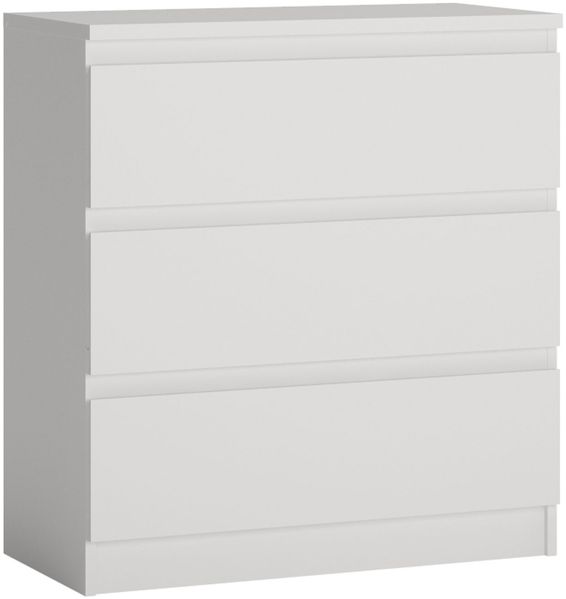 Kommode Viva Sideboard Schubladenkommode 77x40x104cm weiß grifflos