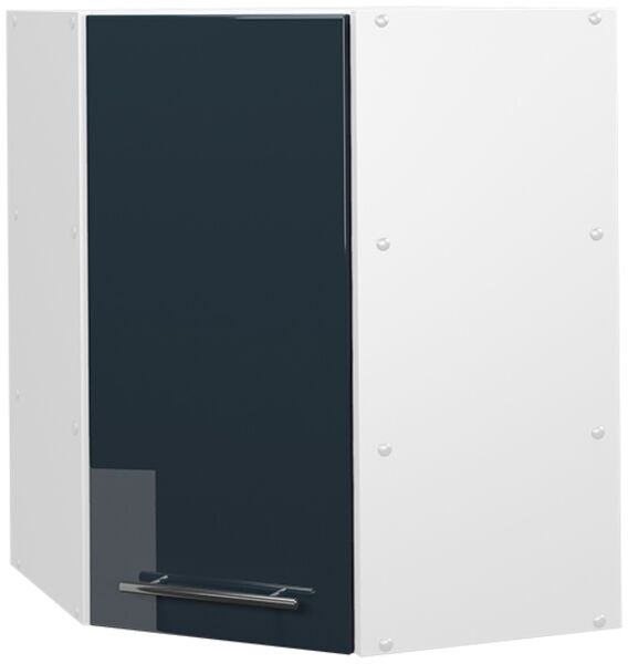 Eckhängeschrank Fame-Line Dunkelblau Hochglanz 57 cm Vicco