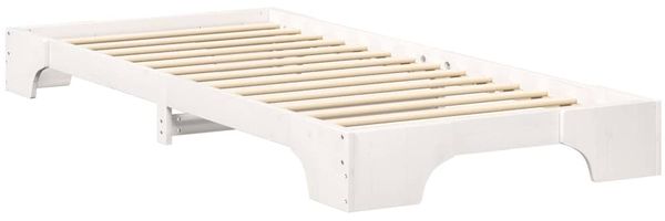 vidaXL Bettrahmen Weiß 90 x 210 cm Massives Kiefernholz 872894 Bild 6