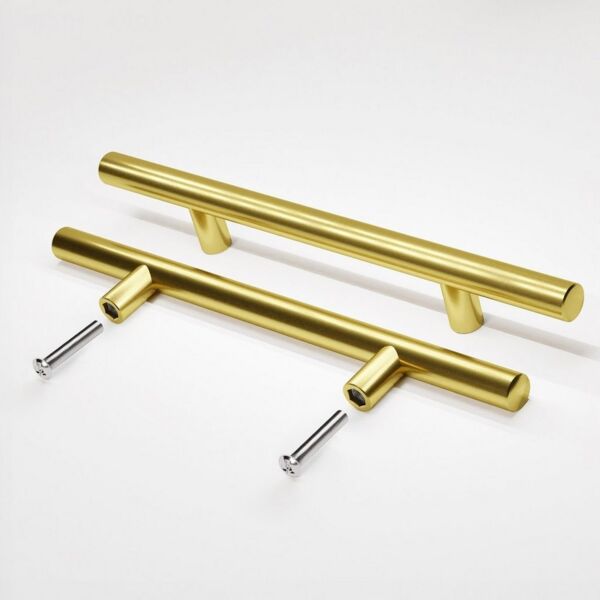 Prima-Online Möbelgriff Möbelgriff Küchengriff Schrankgriff mit Schrauben Gold 10-50cm (1-St)