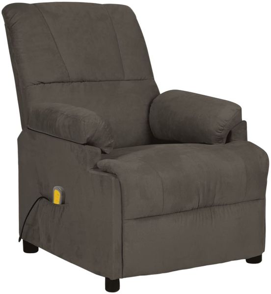 vidaXL Massagesessel Dunkelgrau Mikrofasergewebe 340197