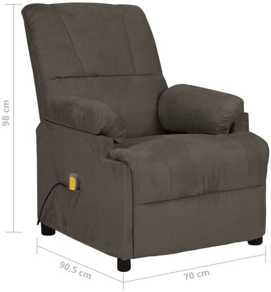 vidaXL Massagesessel Dunkelgrau Mikrofasergewebe 340197 Bild 8