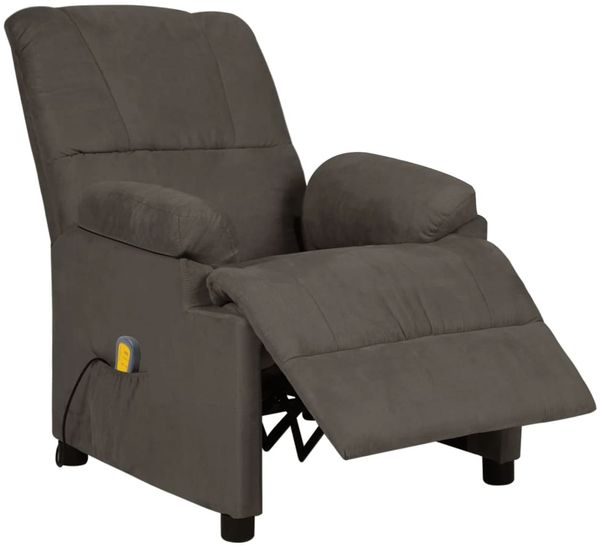 vidaXL Massagesessel Dunkelgrau Mikrofasergewebe 340197 Bild 3